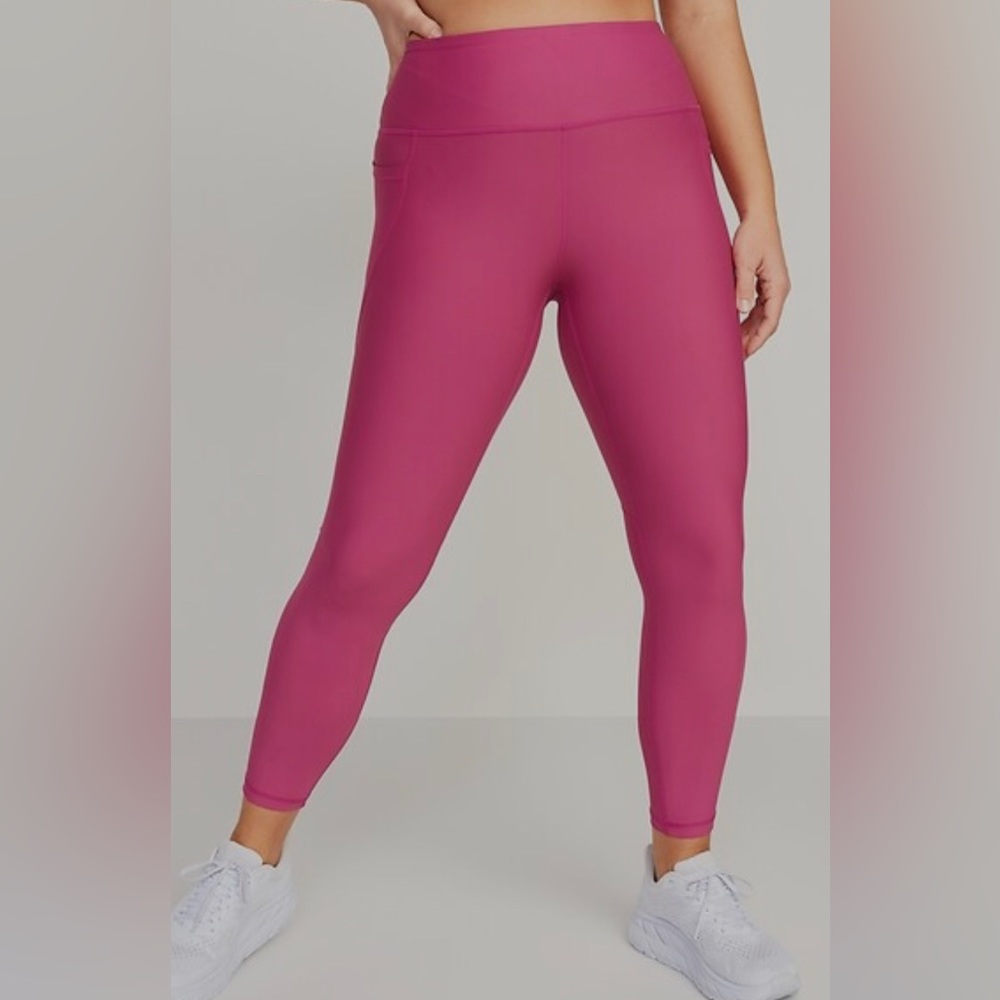 Leggings Old navy active power press High rise go dry size Xl fuchsia color